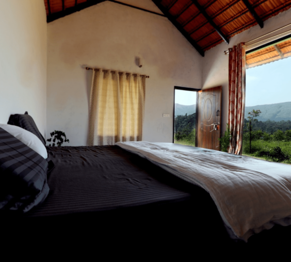 Bedroom with complete western ghats view